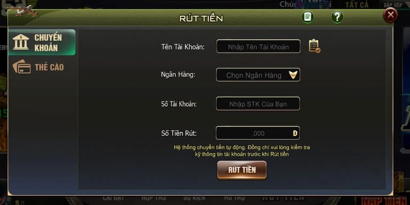 Cách Rút Tiền Tại B52club